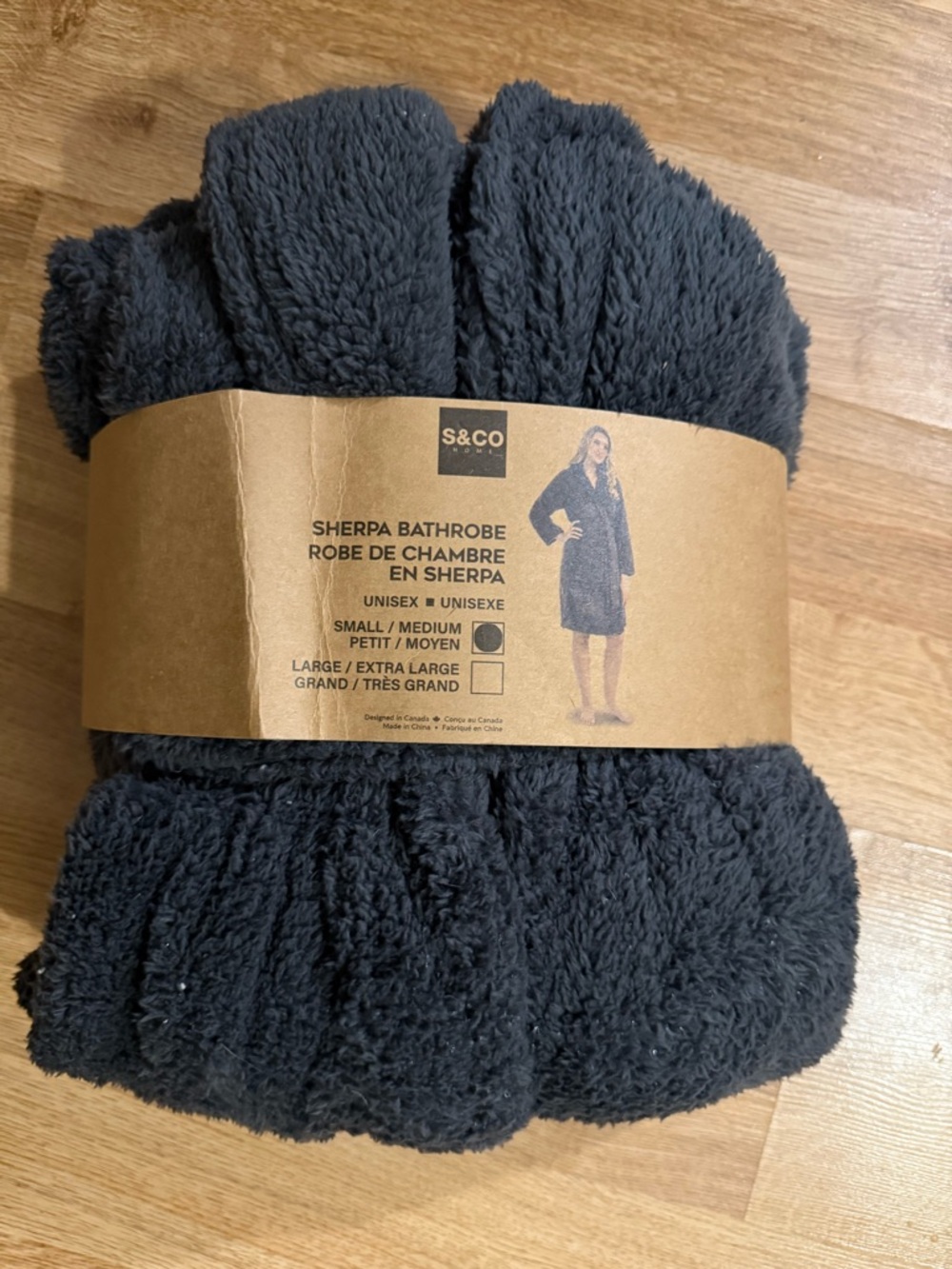 Sherpa Bathrobe - Black